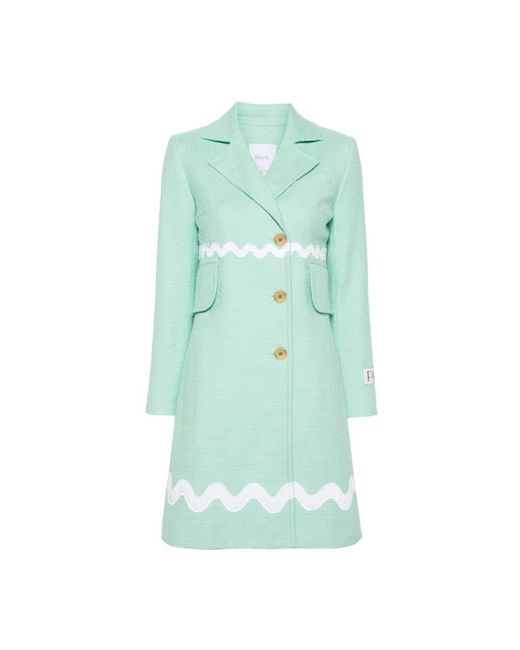 Patou Green Double-Breasted Coats