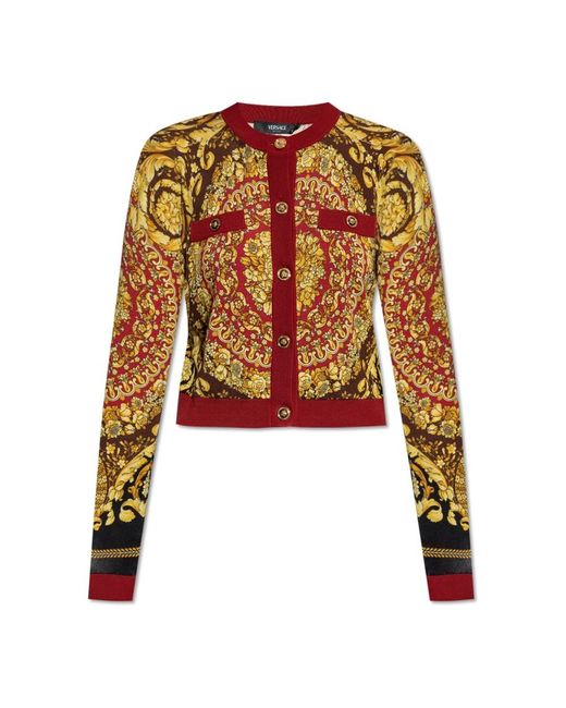 Versace Truien & Vesten ,Veelkleurig ,Zijden Vest in het Black