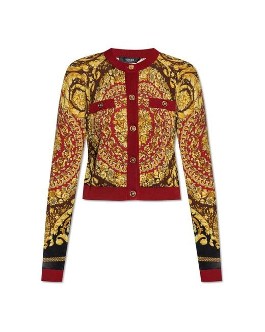 Versace Truien & Vesten ,Veelkleurig ,Zijden Vest in het Black