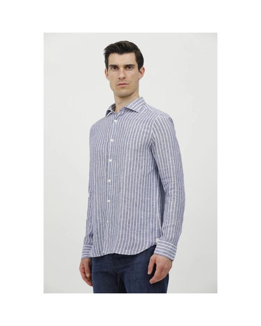 Tintoria Mattei 954 Blue Casual Shirts for men