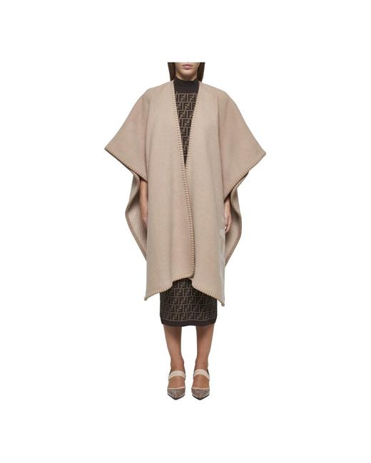 Fendi Natural Ponchos