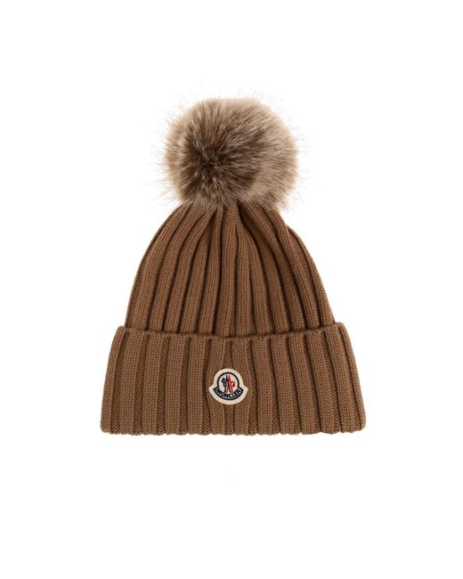 Moncler Wool Beanie in het Brown