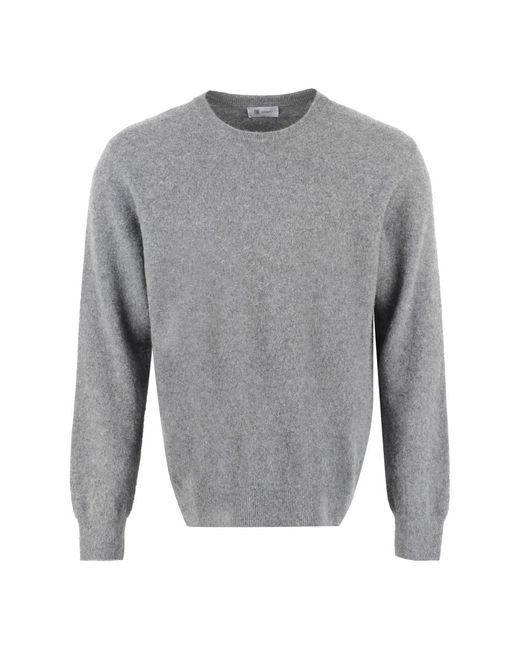THE (Alphabet) Gray Cashmere Knitwear for men