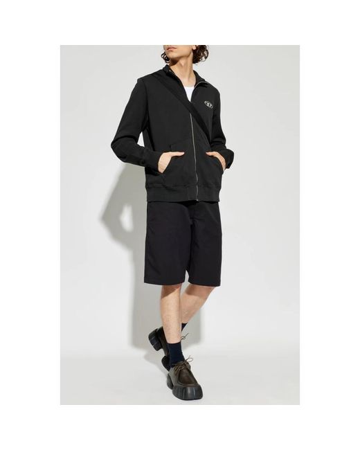 DIESEL Hoodies & Sweatvesten ,Zwart ,Katoen S-Ginn-Zip-Iod Sweatshirt in het Black voor heren