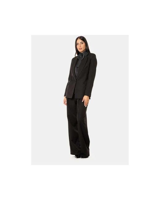 ACTUALEE Jassen ,Zwart ,Leer Giacca Con Strass in het Black