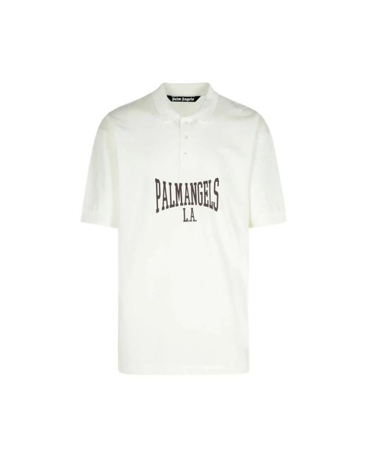 Palm Angels White Polo Shirts for men