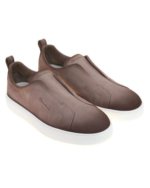 Santoni Brown Sneakers for men