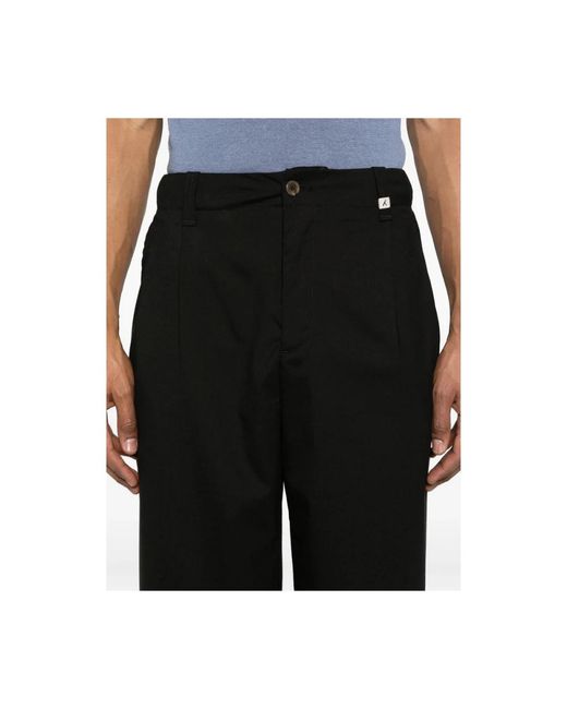 Myths Black Straight Trousers for men