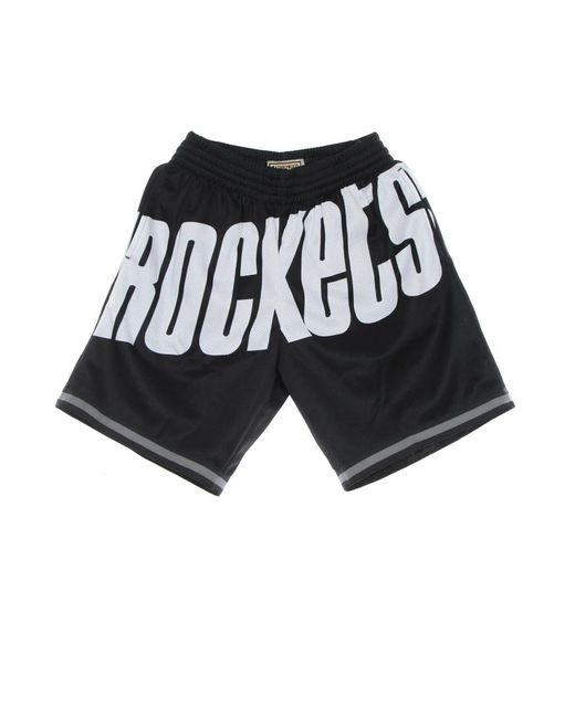 Mitchell & Ness Nba Big Face Basketbalshorts in het Black voor heren