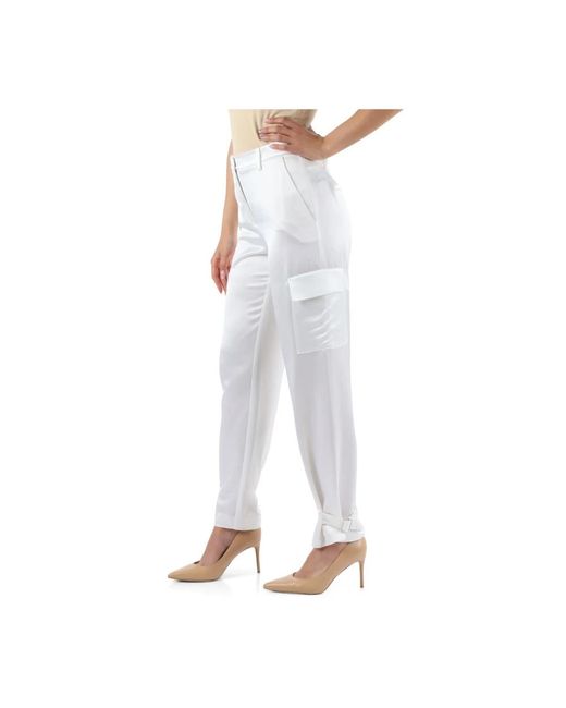 Guess White Tapered Trousers