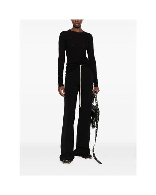 Rick Owens Black Wide Trousers