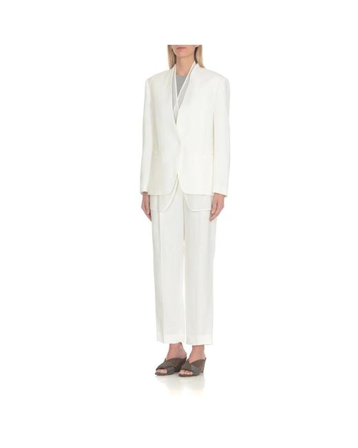 Brunello Cucinelli White Blazers