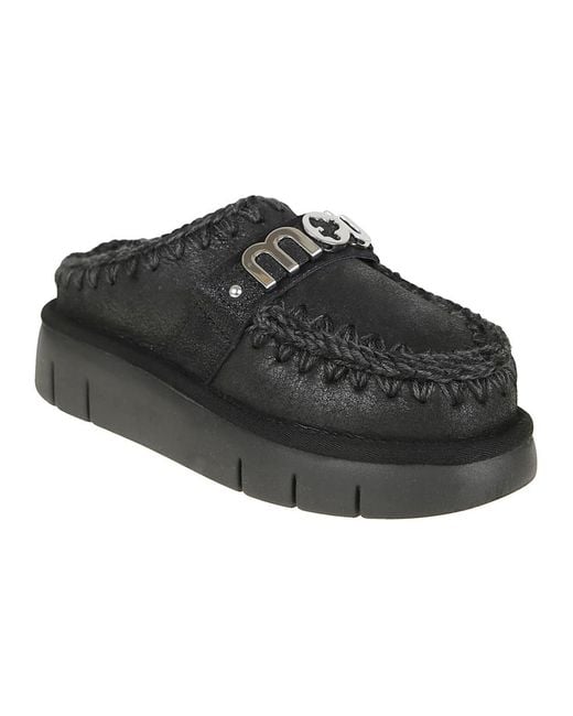 Mou Black Mules