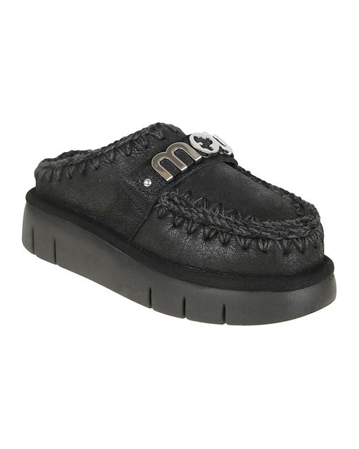 Mules Mou en coloris Black