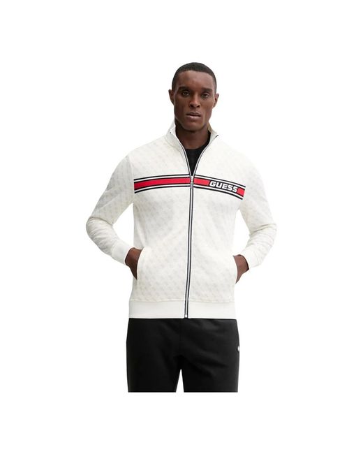 Guess Korbin Zip-Through in het White voor heren