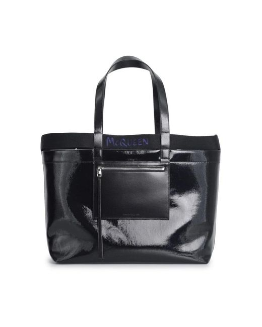 Alexander McQueen Black Tote Bags