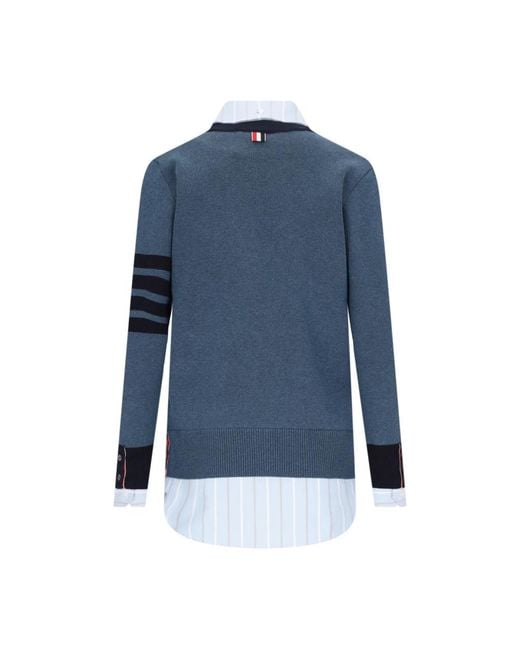 Thom Browne Blue Cardigans