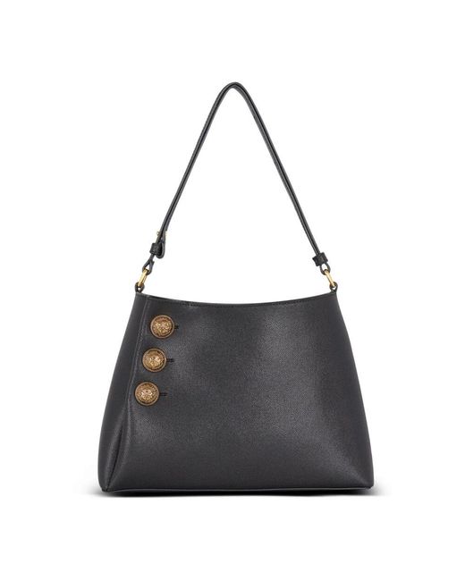 Balmain Black Emblem Schultertasche