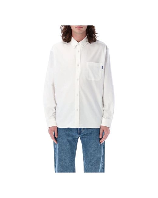 Camicia oxford ricamata di AWAKE NY in White da Uomo