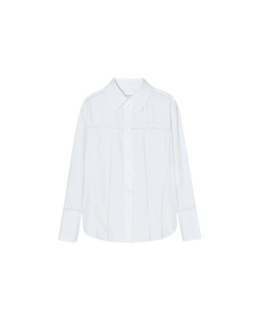 Closed Overhemden ,Wit ,Katoen Zomerblouse Met Gehaakte Details in het White