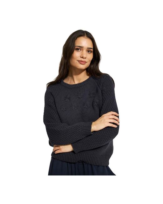 Round-Neck Knitwear iN FRONT de color Blue