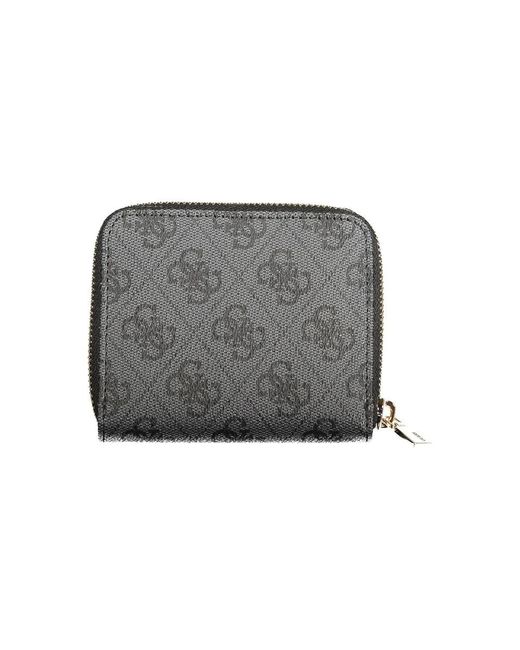 Guess Accessoires ,Grijs ,Zwarte Polyethyleen Portemonnee Laurel Ii Slg in het Gray