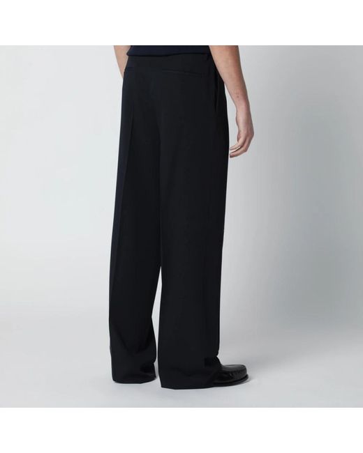 Lardini Black Wide Trousers for men
