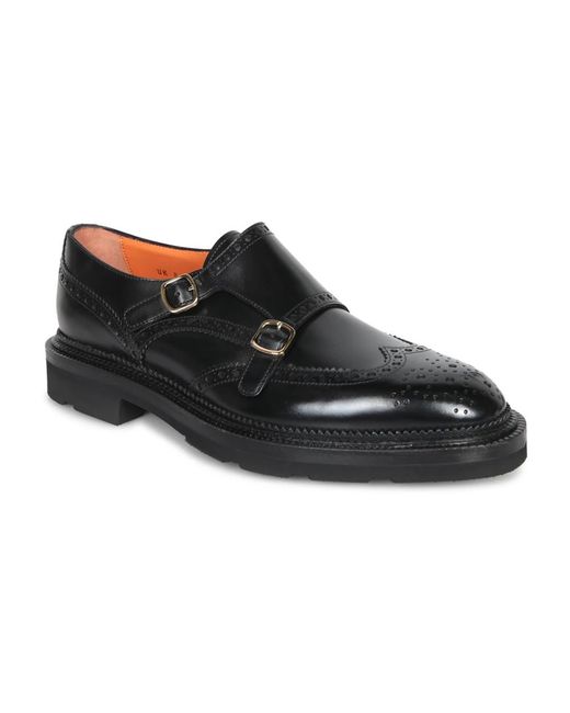 Santoni Black Dress Shoes for men