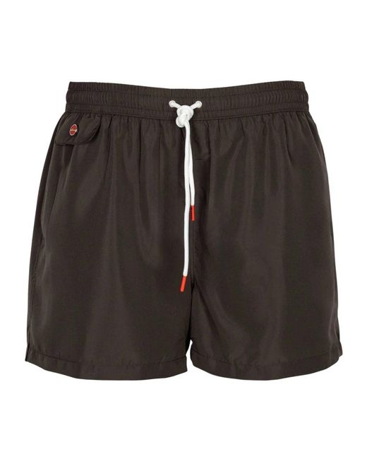 Kiton Pl Zwembroek in het Black voor heren