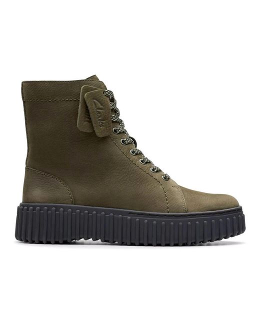 Clarks Green Grüner stiefelette,schwarzer lederstiefelette,funny cedar stiefelette - schwarz