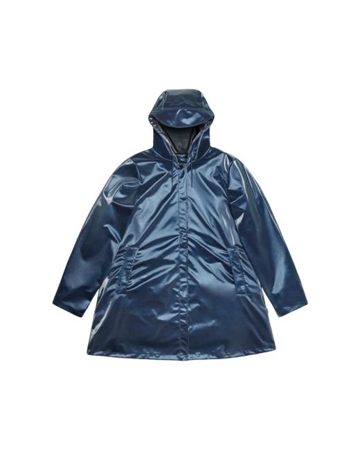 Rains Jassen ,Blauw ,Polyester Jacket in het Blue