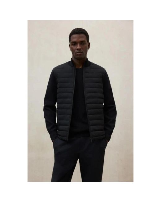 Ecoalf Jassen ,Zwart ,Leer Meru Jacket in het Black voor heren