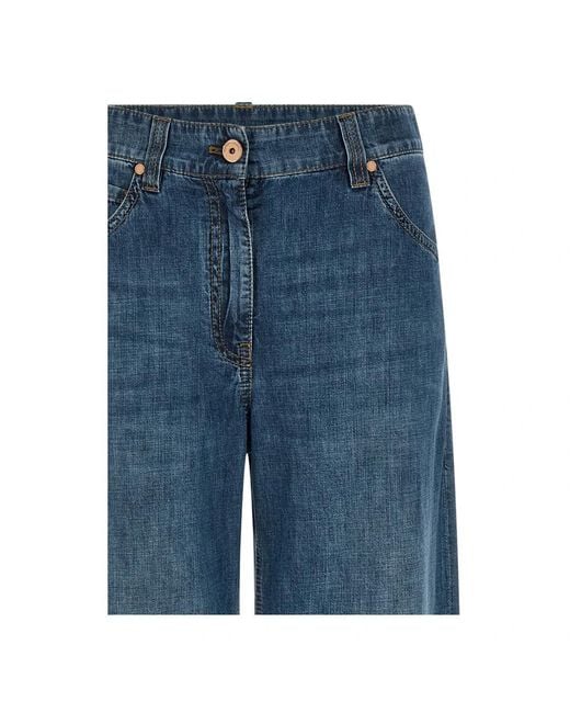 Brunello Cucinelli Blue Wide Jeans