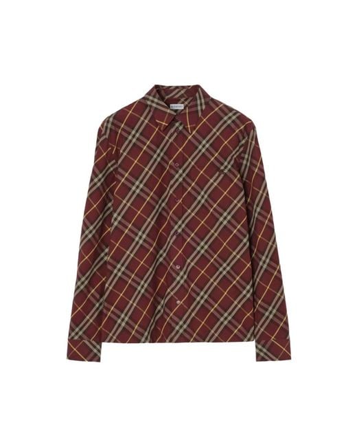 Burberry Brown Casual Shirts for men