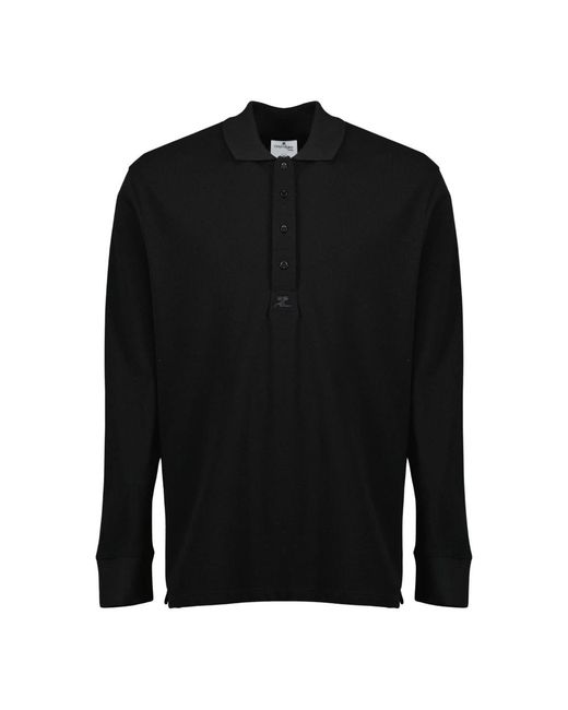 Courreges Black Polo Shirts for men