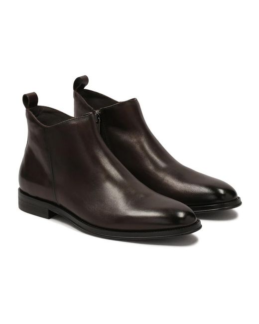 Kazar Braune Herrenstiefel Mit Reißverschluss Oben in Black für Herren