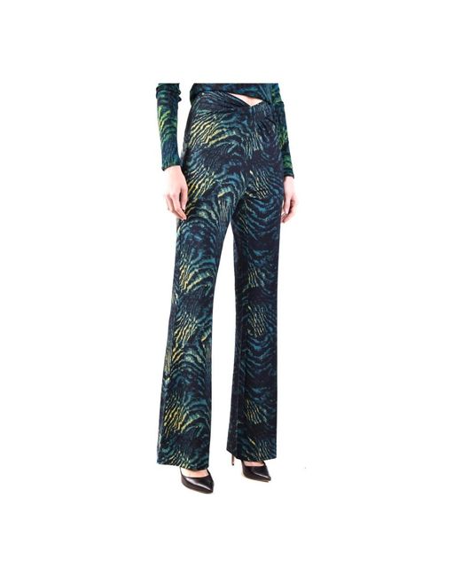 Diane von Furstenberg Blue Wide Trousers