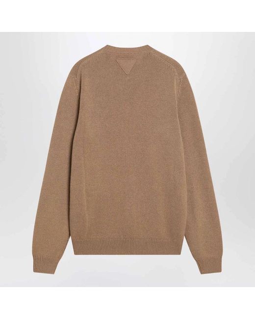 Prada Truien & Vesten ,Bruin ,Kasjmier Maglia Cardigan Corto in het Brown voor heren