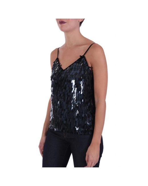 Pinko Black Sleeveless Tops