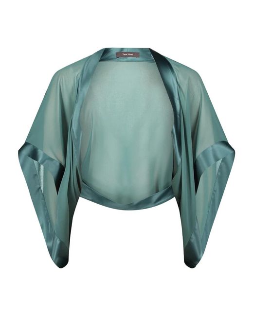 Vera Mont Jassen ,Groen ,Chiffon Chiffon Stola Met Ruches in het Green