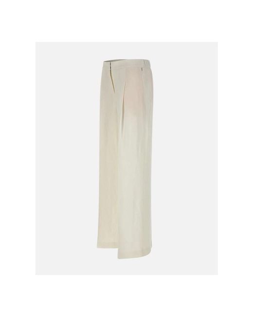 HUGO White Straight Trousers