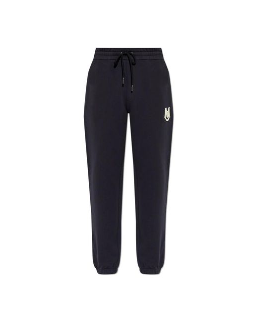 Moncler Broeken ,Blauw ,Katoen Logo Joggingbroek in het Blue voor heren