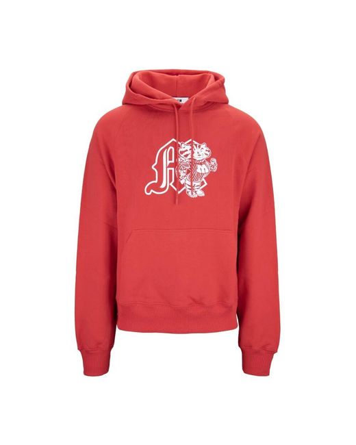 MSGM Hoodie mit grafikdruck in Red für Herren