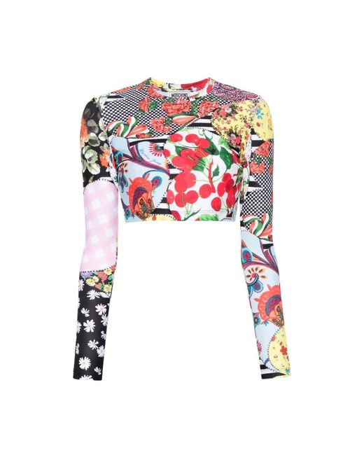 Long Sleeve Tops Moschino en coloris White