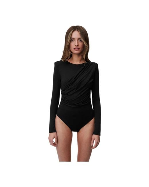 Undress Tops ,Zwart ,Klassieke Bodysuit Met Draperieën in het Black