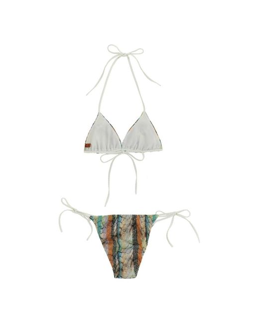 Missoni Caperdoni Zigzag Bikini in het Metallic