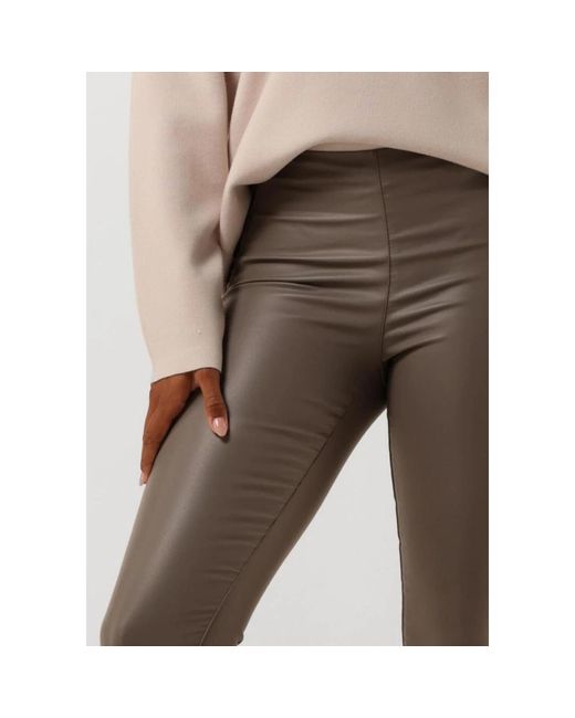 Object Objbelle Mw Coated Legging in het Brown