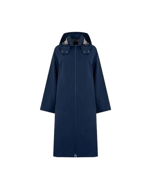 Herno Jassen ,Blauw ,Polyester Lange Trenchcoat in het Blue