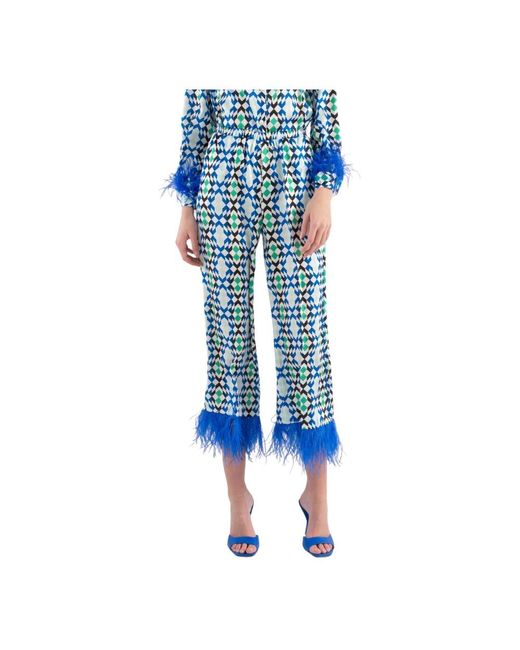 Imperial Blue Cropped Trousers