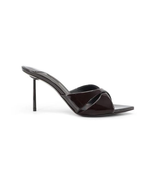 Le Silla Black Heeled Mules